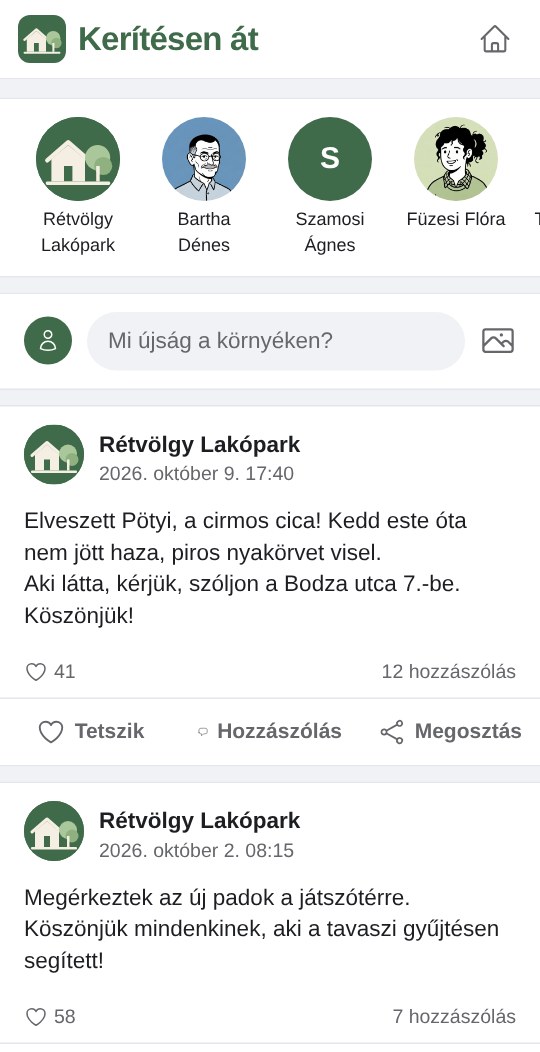 A lakók közösségi oldala