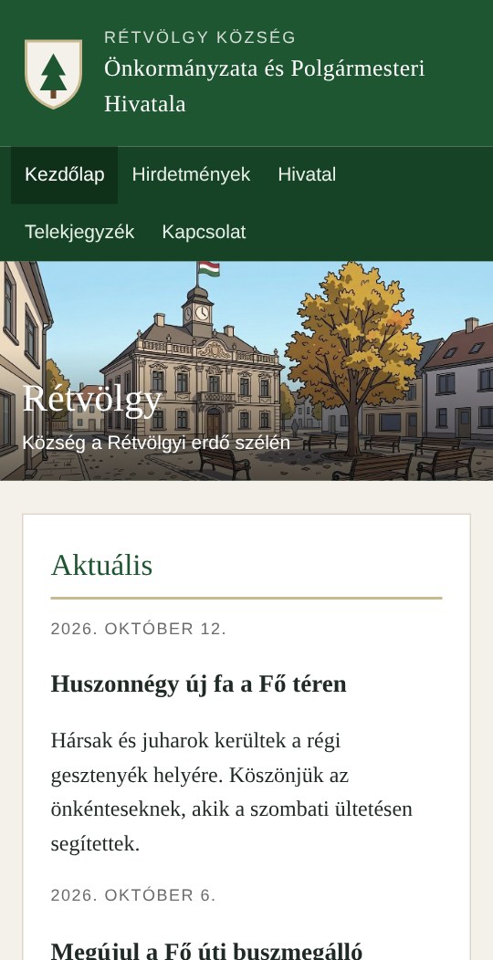 A község honlapja